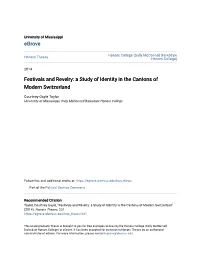 A Study of Identity in the Cantons of Modern Switzerland