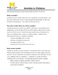 Aniridia in Children