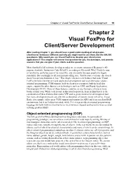 Chapter 2 Visual Foxpro for Client/Server Development