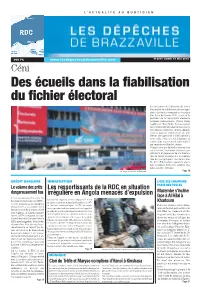 Des Cueils Dans La Fiabilisation Du Fichier Lectoral