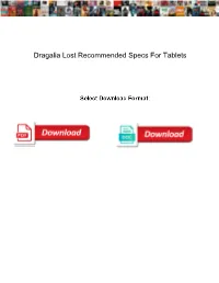 Dragalia Lost Recommended Specs for Tablets