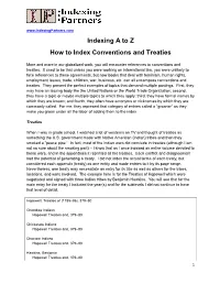 How to Index Conventions and Treaties