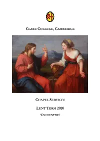 Lent Term 2020