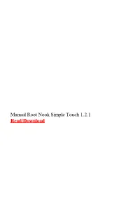 Manual Root Nook Simple Touch 1.2.1
