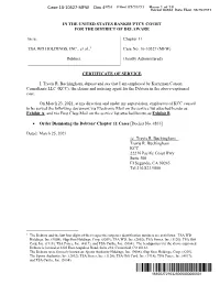 Order Dismissing the Debtors' Chapter 11 Cases [Docket No