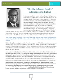 “The Black Man's Burden” a Response to Kipling