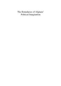 The Boundaries of Afghans' Political Imagination