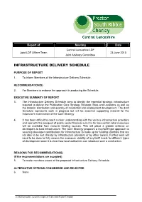 Infrastructure Delivery Schedule