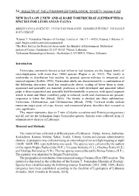 New Data on 2 New and 42 Rare Tortricidae (Lepidoptera) Species for Lithuanian Fauna