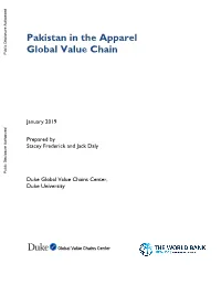 Pakistan in the Apparel Global Value Chain
