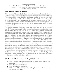 Session #3 (Anglicanism)