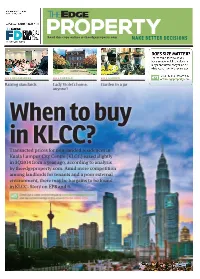 Transacted Prices for Non-Landed Residences in Kuala Lumpur City Centre (KLCC) Eased Slightly in 3Q2014 from a Year Ago, According to Analysis by Theedgeproperty.Com