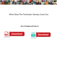 When Does the Terminator Genisys Come Out
