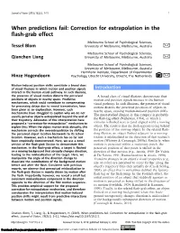 When Predictions Fail: Correction for Extrapolation in the Flash-Grab Effect