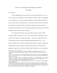 1 the Unity of Auction Theory: Paul Milgrom's Masterclass Eric Maskin
