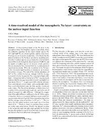 A Time-Resolved Model of the Mesospheric Na Layer: Constraints on the Meteor Input Function