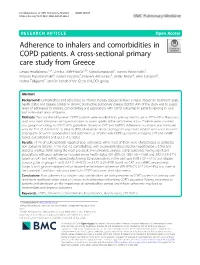 Adherence to Inhalers and Comorbidities in COPD Patients. A