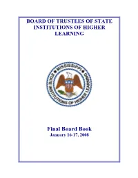 Board of Trustees of State Institutions of Higher Learning