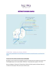 Getting to Rouen Campus