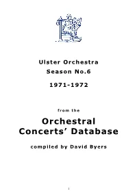 Orchestral Concerts' Database