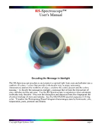 RS-Spectroscope™ User's Manual