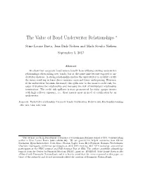 The Value of Bond Underwriter Relationships ∗