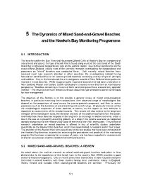 5 the Dynamics of Mixed Sand-And-Gravel Beaches and the Hawke's Bay Monitoring Programme