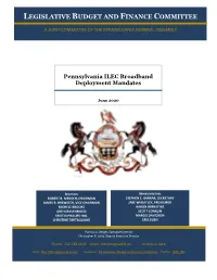 A Report on Pennsylvania ILEC Broadband Deployment Mandate