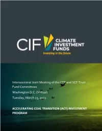 Accelerating Coal Transition (Act) Investment Program