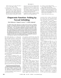 Chaperonin Function: Folding by Forced Unfolding