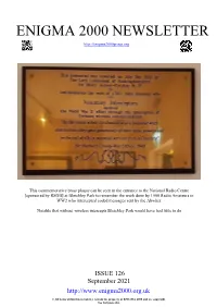 Enigma 2000 Newsletter