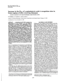 Increase in the Bmax of Y-Aminobutyric Acid-A Recognition Sites in Brain Regions of Mice Receiving Diazepam