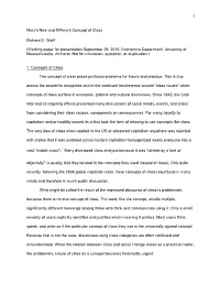 Marx's New and Different Concept of Class Richard D. Wolff