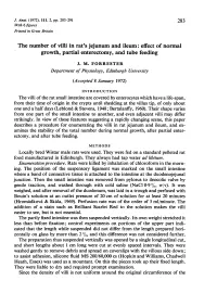 The Number of Villi in Rat's Jejunum and Ileum: Effect of Normal Growth, Partial Enterectomy, and Tube Feeding