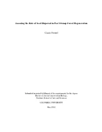 Assessing the Role of Seed Dispersal in Peat Swamp Forest Regeneration