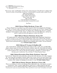 Bordeaux Tasting at Santiam Wine and Bistro Date: April 10, 2014 at 9:05 PM To: Tasting Santiam Tasting@Santiamwine.Com