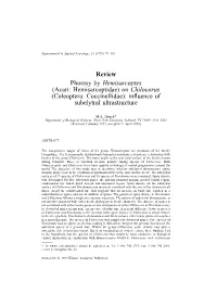 Coleoptera: Coccinellidae): Inﬂuence of Subelytral Ultrastructure