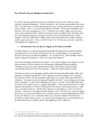 Does Morality Require Religious Foundations?