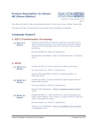 Product Description for Saxon- HE (Home Edition) Version 9.7 Released Nov 2015 Page 1/4