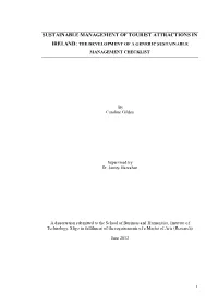 Sustainable Management of Tourist Attractions in Ireland: the Development of a Generic Sustainable Management Checklist