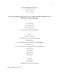 Uncovering Pedagogical Beliefs and Practices in Higher Education Through the Lens of Mind, Brain, and Education Science