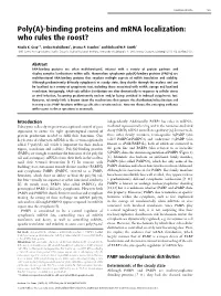 Binding Proteins and Mrna Localization: Who Rules the Roost?