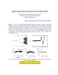 Bios and the Creation of Complexity