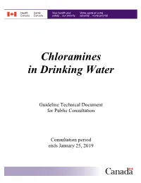 Chloramines in Drinking Water