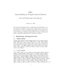 Full List of DIRC Publications