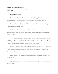 Handout for “Gower and #Metoo” Georgiana Donavin, Westminster College ICMS, 2019