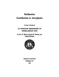 Smithsonian Contributions to Astrophysics