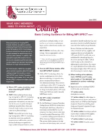 Basic Coding Guidance for Billing MPI SPECT Part 1