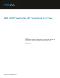 Dell EMC Poweredge MX Networking Overview