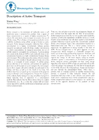 Description of Active Transport